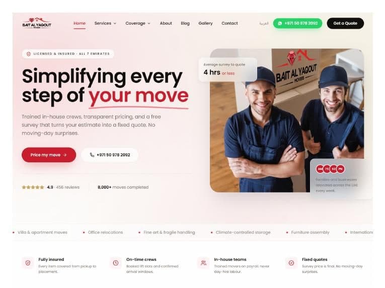 Bait Al Yaqout Movers: UAE Relocation Platform