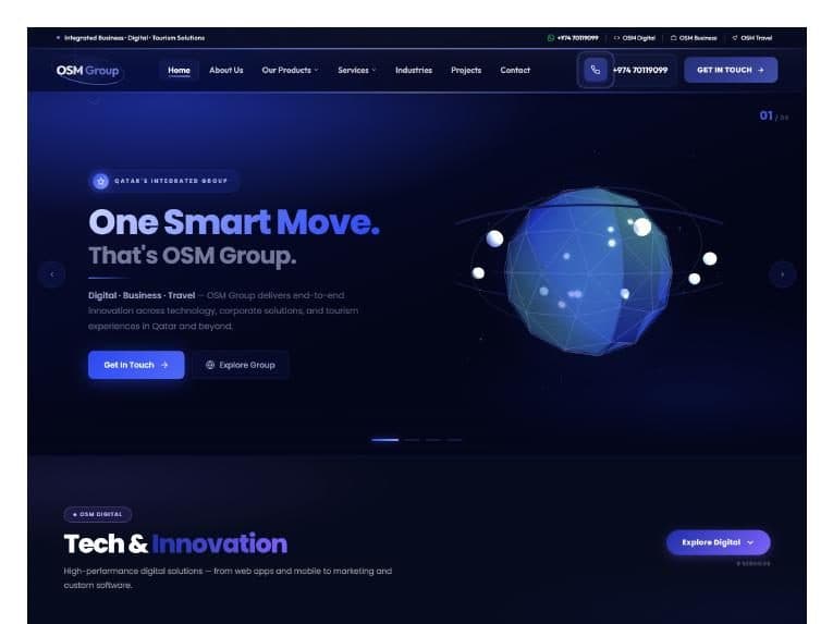 OSM Group website