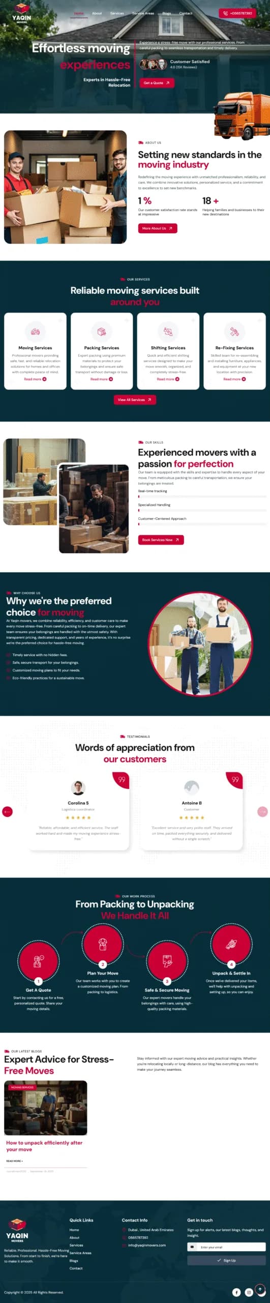 Yaqin Movers: Professional Moving Platform